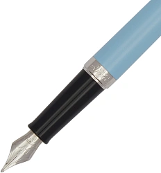 Ручка перьев. Waterman Hemisphere Colour Blocking (2179924) Blue CT сталь нержавеющая F подар.кор.