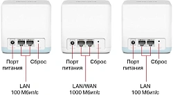Бесшовный Mesh роутер Mercusys Halo H32G(3-pack) AC1200 100/1000/10000BASE-T белый (упак.:3шт)