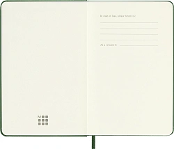 Блокнот Moleskine CLASSIC QP012K15 Pocket 90x140мм 192стр. нелинованный твердая обложка зеленый