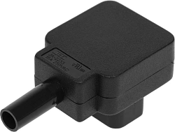Вилка Lanmaster LAN-IEC-320-C14/90 угловая