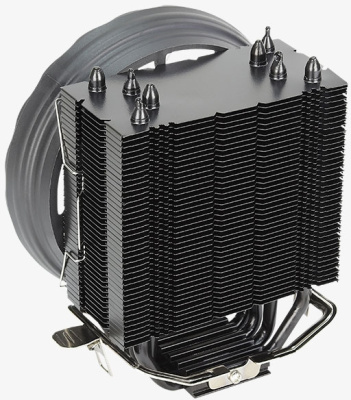 Устройство охлаждения(кулер) Aerocool Rave 4 ARGB Soc-AM5/AM4/1200/1700/1851 черный/белый 4-pin 18-27dB Al+Cu 130W 570gr Ret (RAVE 4 ARGB PWM 4P)