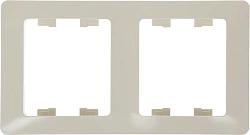 Рамка Schneider Electric Glossa GSL000206 накладная 2x вертикальный монтаж пластик бежевый