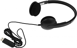 Наушники с микрофоном Logitech H340 черный 1.8м накладные USB оголовье (981-000509)
