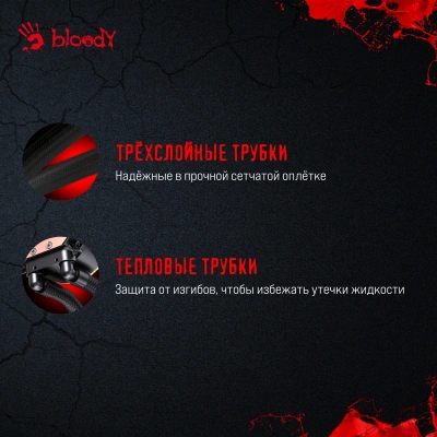 Система водяного охлаждения Bloody BD-LC240ARGB2 ARGB Soc-AM5/AM4/1200/1700/1851 черный 4-pin 22-35dB Al+Cu LCD 260W 1100gr Ret (BD-LC240ARGB2-BK)