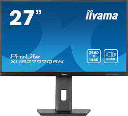 Монитор Iiyama 27" ProLite XUB2797QSN-B2 черный IPS LED 16:9 HDMI M/M матовая HAS Piv 1300:1 300cd 178гр/178гр 2560x1440 100Hz DP Quad HD 2K (1440p) USB 6.1кг