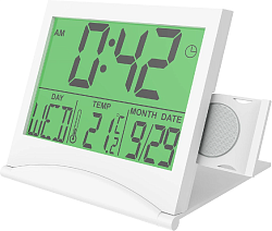 Будильник Ritmix CAT-042 White белый LCD подсв:белая часы:цифровые без радио