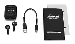 Гарнитура вкладыши Marshall Minor III черный беспроводные bluetooth в ушной раковине (MINOR III BLACK)