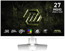 Монитор MSI 27" Mag 274QRFW E20 белый IPS LED 16:9 HDMI матовая HAS Piv 300cd 178гр/178гр 2560x1440 200Hz DP Quad 2K (1440p) 6.9кг