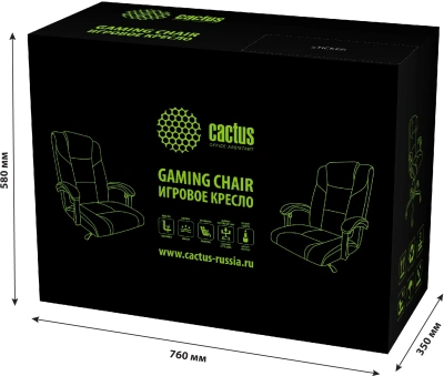 Кресло Cactus CS-CHR-OC04M-WT с вибромассажем слоновая кость эко.кожа с подголов. крестов.