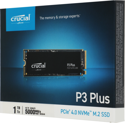 Накопитель SSD Crucial PCIe 4.0 x4 1TB CT1000P3PSSD8 P3 Plus M.2 2280