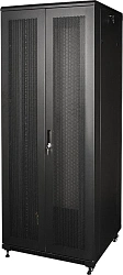 Шкаф серверный Lanmaster (TWT-CBB-42U-8X10-P1) напольный 42U 800x1000мм пер.дв.перфор. задн.дв.перфор.2-хст. 2 бок.пан. 800кг черный