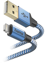 Кабель Hama H-201553 00201553 USB (m)-Lightning (m) 1.5м синий