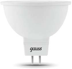 Лампа светодиодная Gauss 101505109 9Вт цок.:GU5.3 рефлек. 150B св.свеч.бел.теп. MR16 (упак.:1шт)