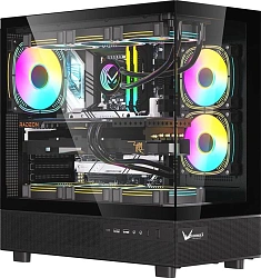 Корпус Formula Crystal Z8 черный без БП ATX 11x120mm 4x140mm 1xUSB3.0 audio bott PSU