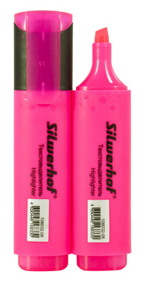 Текстовыделитель Silwerhof Blaze 108036-08 скошенный пиш. наконечник 1-5мм розовый картон