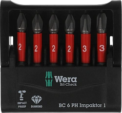 Набор бит Wera WE-057691 универсал. (6пред.) для гайковертов