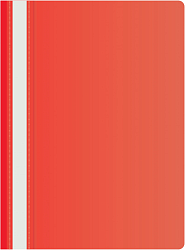 Папка-скоросшиватель Silwerhof Eco SE-PSE20/RED A4 прозрач.верх.лист пластик красный 0.11/0.13