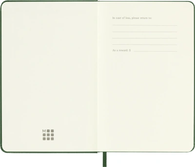 Блокнот Moleskine CLASSIC QP012K15 Pocket 90x140мм 192стр. нелинованный твердая обложка зеленый