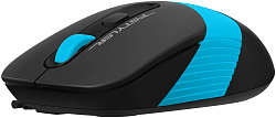 Мышь A4Tech Fstyler FM10S черный/синий оптическая 1600dpi silent USB 3but (FM10S USB BLUE)