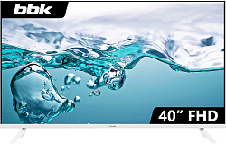 Телевизор LED BBK 40" 40LEM-1045/FTS2C (W) белый FULL HD 50Hz DVB-T2 DVB-C DVB-S2 (RUS)