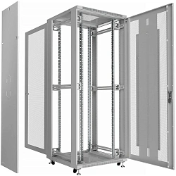 Шкаф коммутационный Cabeus (ND-05C-42U80/80) напольный 42U 800x800мм пер.дв.перфор. задн.дв.перфор. 800кг серый 700мм 2055мм IP20 сталь