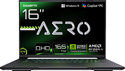 Ноутбук Gigabyte Aero X16 1WH Ryzen AI 7 350 32Gb SSD1Tb NVIDIA GeForce RTX 5070 8Gb 16" IPS QHD+ (2560x1600) Windows 11 Home Multi Language silver WiFi BT Cam (1WH93EEC64DH)
