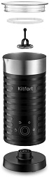 Капучинатор Kitfort КТ-7110 стационар. 550мл черный/серебристый