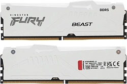 Память DDR5 2x32GB 5600MHz Kingston KF556C40BWAK2-64 Fury Beast RGB RTL Gaming PC5-44800 CL40 DIMM 288-pin 1.25В kit single rank с радиатором Ret