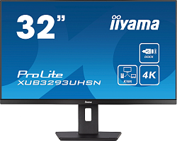 Монитор Iiyama 31.5" XUB3293UHSN-B5 черный IPS LED 16:9 HDMI M/M матовая HAS Piv 350cd 178гр/178гр 3840x2160 60Hz DP 4K USB 9.9кг