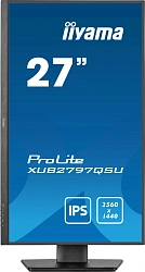 Монитор Iiyama 27" ProLite XUB2797QSU-B2 черный IPS LED 16:9 HDMI M/M матовая HAS Piv 300cd 178гр/178гр 2560x1440 100Hz DP QHD USB 5.7кг
