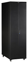 Шкаф коммутационный Lanmaster (TWT-CBB-18U-6X10-G1) напольный 18U 600x1000мм пер.дв.стекл металл 2 бок.пан. 800кг черный