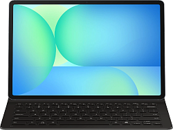 Чехол-клавиатура Samsung для Samsung Galaxy Tab S10 FE+ Book Cover Keyboard Slim поликарбонат/полиуретан черный (EF-DX620UBRGRU)