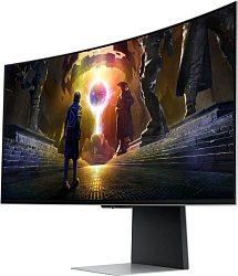 Монитор Samsung 34" Odyssey OLED G8 S34DG852SIXCI серебристый OLED LED 21:9 M/M полуматовая HAS 1000000:1 250cd 178гр/178гр 3440x1440 175Hz G-Sync FreeSync Premium Pro DP Ultra WQHD USB 7.5кг