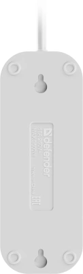 Сетевой удлинитель Defender R330 1.5м (3 розетки) белый (пакет ПЭ)