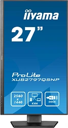 Монитор Iiyama 27" ProLite XUB2797QSNP-B1 черный IPS LED 16:9 HDMI M/M матовая HAS Piv 300cd 178гр/178гр 2560x1440 100Hz DP WQ USB 6.1кг