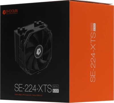 Устройство охлаждения(кулер) ID-Cooling SE-224-XTS MINI BLACK Soc-AM5/AM4/1200/1700/1851 черный 4-pin 16-32dB Al+Cu 180W 690gr Ret
