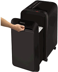Шредер Fellowes PowerShred LX220 черный (секр.P-4) фрагменты 20лист. 30лтр. скрепки скобы пл.карты