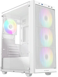 Корпус ID-Cooling Ware 300 белый без БП mATX 6x120mm 2xUSB2.0 1xUSB3.0 audio bott PSU