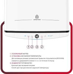 Водонагреватель Ariston Velis Tech ABSE Dry 80 1.5кВт 80л электрический настенный/белый