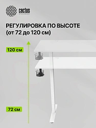 Стол для компьютера Cactus CS-ED-WWT столешница МДФ белый каркас белый