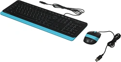 Клавиатура + мышь A4Tech Fstyler F1010 клав:черный/синий мышь:черный/синий USB Multimedia (F1010 BLUE)