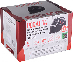 Маска сварщика Ресанта МС-1 филь.:хамел. кл.:1/1/1/2 см.экр.92x42мм черный (65/13)