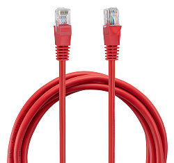 Патч-корд Buro UTP-5E-1,5M-R UTP 4 пары cat.5E CCA molded 1.5м красный RJ-45 (m)-RJ-45 (m)