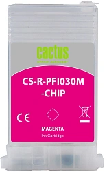 Картридж перезаправляемый струйный Cactus CS-R-PFI030M-CHIP пурпурный (55мл) для Canon imagePROGRAF TA-20/30/TM-240/340