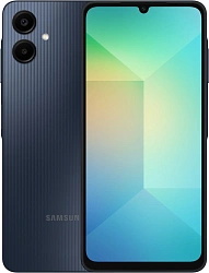 Смартфон Samsung SM-A065F Galaxy A06 128Gb 6Gb черный моноблок 3G 4G 2Sim 6.7" 720x1600 Android 14 50Mpix 802.11 a/b/g/n/ac GPS GSM900/1800 GSM1900 microSD max1024Gb