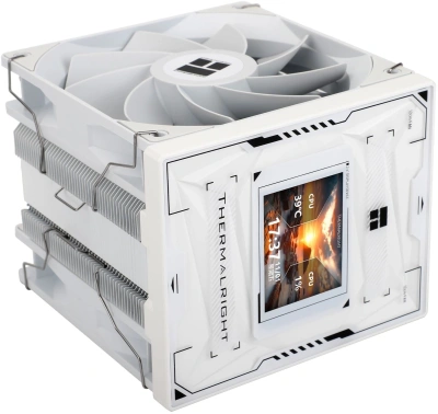 Устройство охлаждения(кулер) Thermalright Burst Assassin Vision 120 Soc-AM5/AM4/1200/1700/1851 белый 4-pin 25.6dB Al+Cu LCD Ret (BA120-VISION-WH)
