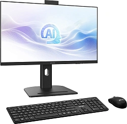Моноблок MSI Modern AM273QP AI 1UM-089XRU 27" WQHD Core Ultra 7 155H (1.4) 16Gb SSD1Tb Graphics CR без ОС 2.5xGbitEth WiFi BT 150W клавиатура мышь Cam черный 2560x1440