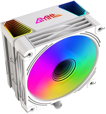 Устройство охлаждения(кулер) GMNG GG-CPC220-ARGB2 ARGB 120x120x25mm Soc-AM5/AM4/1200/1700/1851 белый 4-pin 14-26dB Al+Cu LCD 220W 550gr Ret (GG-CPC220-ARGB2-WH)