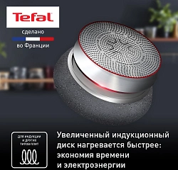 Сковорода Tefal Natural Force G2660472 круглая 24см покрытие: Mineralia+ non-stick ручка несъемная (без крышки) серый (2100118263)