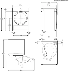 Сушильная машина Electrolux EW9D4854KE пан.англ. макс.загр.:8кг белый